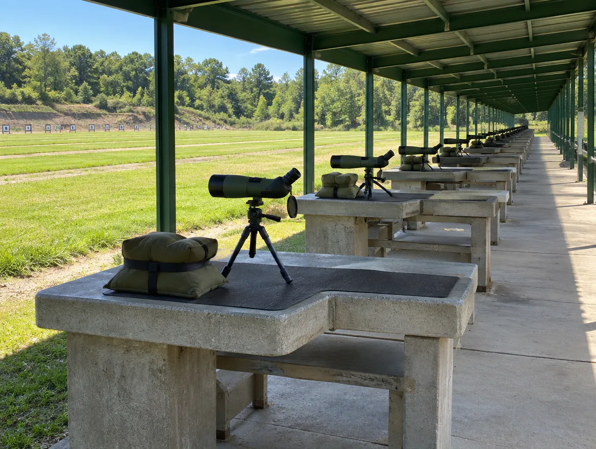 Aerial view of the facilities at Range Connect