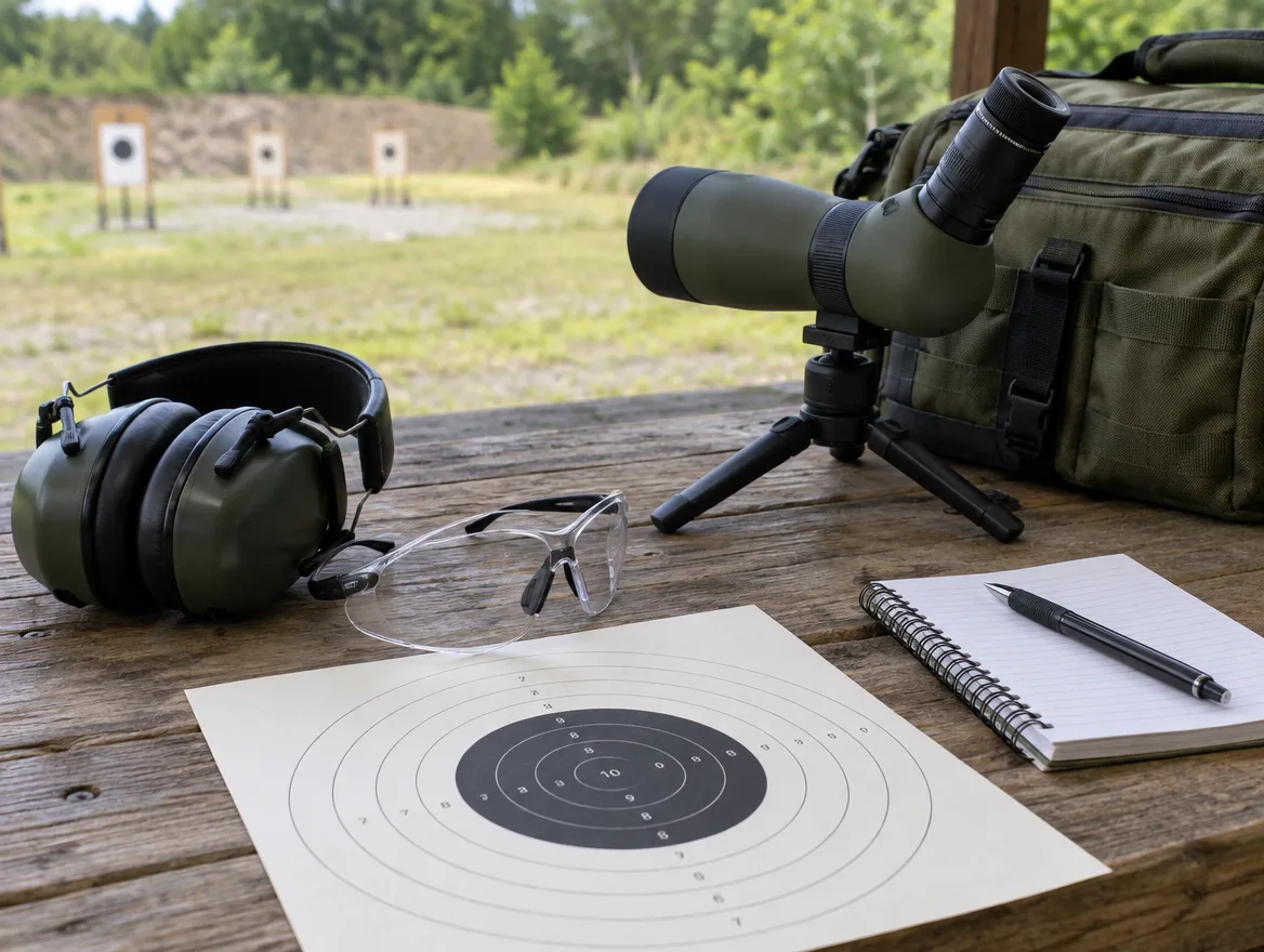 Shooter using range equipment at Range Connect